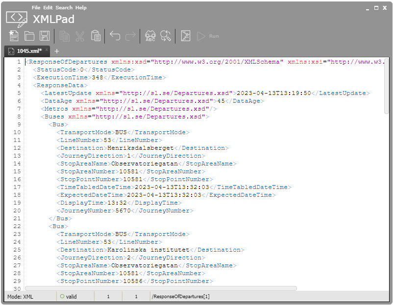 xml pad